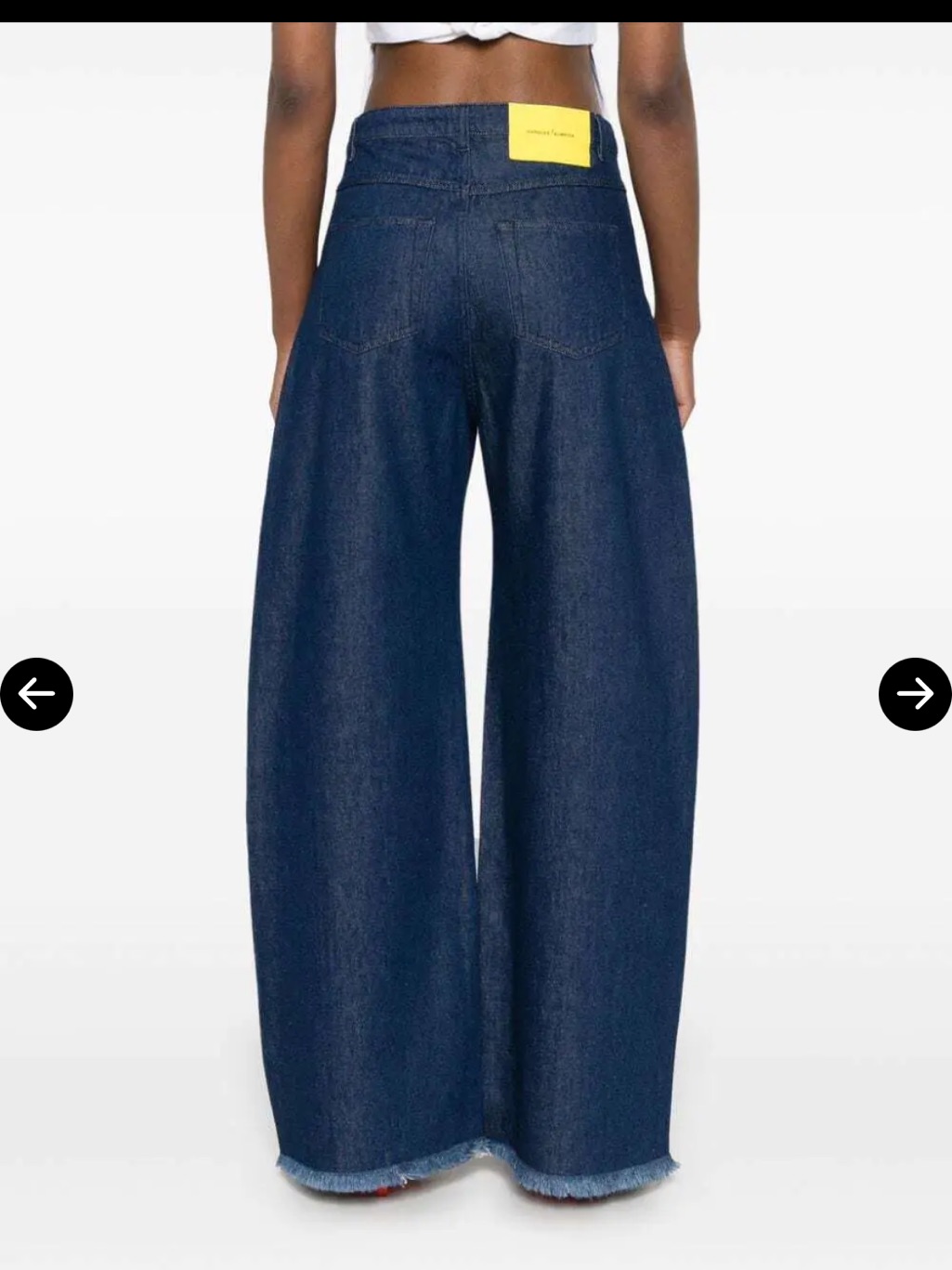 Marques’ Almeida Mid Rise Wide Leg Jeans
